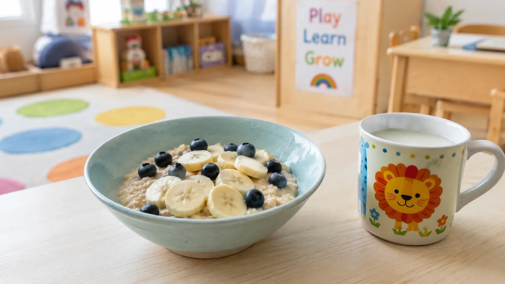 Preschool breakfast served at Miras International School Almaty
